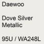 Preview: Daewoo, Dove Silver Metallic, 95U / WA248L.